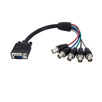 Miniatura 1 de StarTech com Cable de 30 cm Coaxial para Monitor HD15 VGA a 5 BNC RGBHV   Macho a Hembra   negro