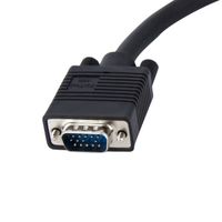 Miniatura 2 de StarTech com Cable de 30 cm Coaxial para Monitor HD15 VGA a 5 BNC RGBHV   Macho a Hembra   negro