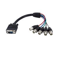 Miniatura 4 de StarTech com Cable de 30 cm Coaxial para Monitor HD15 VGA a 5 BNC RGBHV   Macho a Hembra   negro