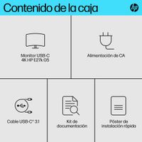 Miniatura 5 de HP Monitor USB-C 4K HP E27k G5  E-Series 27" LCD IPS 4K Ultra HD HDMI Altavoces
