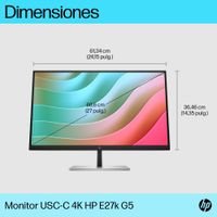 Miniatura 6 de HP Monitor USB-C 4K HP E27k G5  E-Series 27" LCD IPS 4K Ultra HD HDMI Altavoces