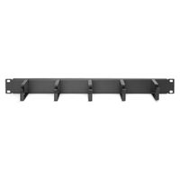 Miniatura 4 de Cable Management Panel with Cable Rings 19" 1U, 5x cable rings 40x60 mm, color black (RAL 9005)