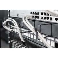 Miniatura 5 de Cable Management Panel with Cable Rings 19" 1U, 5x cable rings 40x60 mm, color black (RAL 9005)