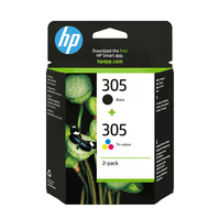 Miniatura 1 de HP 305 2-PACK TRI-COLOR/BLACK ORIGINAL INK CARTRID GE