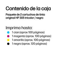 Miniatura 4 de HP 305 2-PACK TRI-COLOR/BLACK ORIGINAL INK CARTRID GE