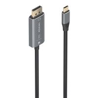 Miniatura 2 de AISENS Cable Conversor Aluminio Bidireccional USB C A DisplayPort 8K 60Hz  USB C M DP M  Negro  1 8m