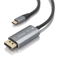 Miniatura 4 de AISENS Cable Conversor Aluminio Bidireccional USB C A DisplayPort 8K 60Hz  USB C M DP M  Negro  1 8m
