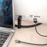Miniatura 6 de AISENS Cable Conversor Aluminio Bidireccional USB C A DisplayPort 8K 60Hz  USB C M DP M  Negro  1 8m