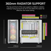 Miniatura 4 de Caja CORSAIR  Midi Tower 3200D RS ARGB PC Case RGB Blanco