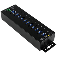 Miniatura 1 de RUGGED METAL 10PORT USB 3.0 HUB DIN RAIL AND WALL-MOUNTAB LE