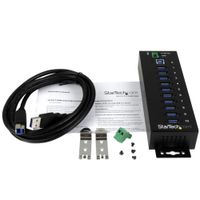 Miniatura 6 de RUGGED METAL 10PORT USB 3.0 HUB DIN RAIL AND WALL-MOUNTAB LE