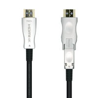 Miniatura 1 de CABLE HDMI AISENS V2.0 OPTICO ACTIVO AOC DESMONTABLE 4K60HZ M/M 20M NEGRO