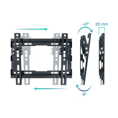 SOPORTE PARED MONITOR/TV TOOQ LP1044T-B 23´´/43´´ MAX.40KG NEGRO INCLINABLE - Imagen 3 de 7 SOPORTE PARED MONITOR/TV TOOQ LP1044T-B 23´´/43´´ MAX.40KG NEGRO INCLINABLE - Imagen 3 de 7