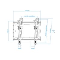 Miniatura 4 de SOPORTE PARED MONITOR/TV TOOQ LP1044T-B 23´´/43´´ MAX.40KG NEGRO INCLINABLE
