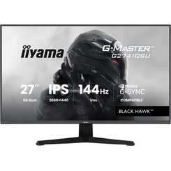 MONITOR IIYAMA 27 PULGADAS RESOLUCION WQHD (2560X1440), PANEL IPS, 1 MS (MPRT), 75 HZ, BRILLO 250, CONTRASTE 1000:1, HDMI, DISPLAYPORT, USB HUB, ALTAV