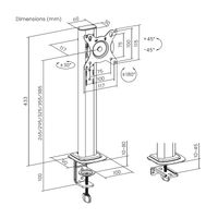 Miniatura 8 de AISENS Soporte de Mesa Eco Giratorio e Inclinable para Monitor TV 12kg de 17 34  Negro