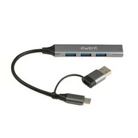 Miniatura 2 de EWENT HUB USB-A-C 5Gbps 3puertos 3.1 USB A alum