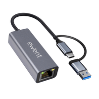 Miniatura 1 de EWENT ADAPTADOR ETHERNET 1GIGABIT | USB-C Y USB-A