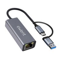 Miniatura 2 de EWENT ADAPTADOR ETHERNET 1GIGABIT | USB-C Y USB-A