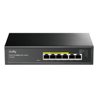 Miniatura 1 de SWITCH CUDY 6-PORT 10/100M POE+ SWITCH 60W