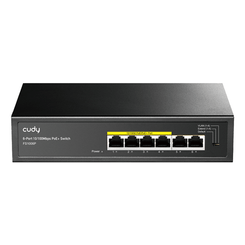 SWITCH CUDY 6-PORT 10/100M POE+ SWITCH 60W