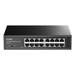 SWITCH 16 PUERTOS 10/100/1000 CUDY GS1016 NEGRO