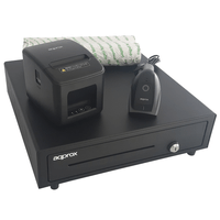 Miniatura 1 de KIT TPV APPROX CAJON APPCASH01 NEGRO + SCAN APPLS22 + IMP. TERM. APPPOS80AM-USB + PAPEL CYT8060BPA