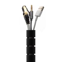 Miniatura 3 de AISENS Organizador De Cable En Espiral 25mm, Negro, 3.0 m