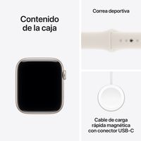 Miniatura 3 de Apple Watch SE 3 GPS 44mm Starlight Aluminium Case with Starlight Sport Band - M/L