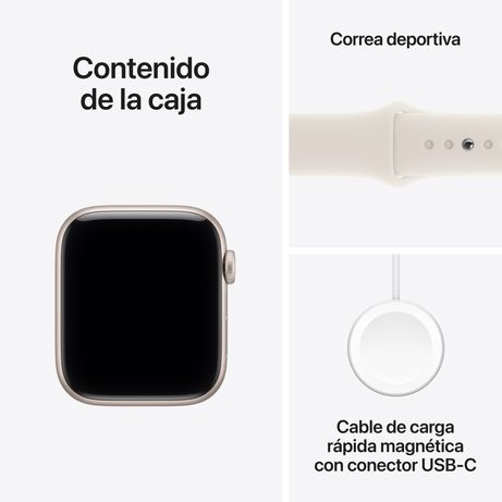 Apple Watch SE 3 GPS 44mm Starlight Aluminium Case with Starlight Sport Band - M/L - Imagen 3 de 10 Apple Watch SE 3 GPS 44mm Starlight Aluminium Case with Starlight Sport Band - M/L - Imagen 3 de 10