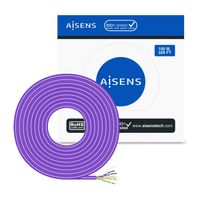 Miniatura 4 de AISENS Cable de Red RJ45 LSZH Cat 6 UTP Rigido AWG23 CCA  Aleacion   Violeta  100M