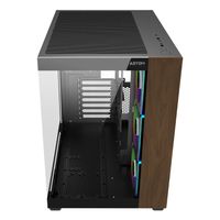 Miniatura 5 de CAJA ATX ABYSM SAVA 285B SIN FUENTE NEGRO MADERA 3 BAHIAS USB-C GPU 410mm