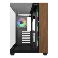Miniatura 7 de CAJA ATX ABYSM SAVA 285B SIN FUENTE NEGRO MADERA 3 BAHIAS USB-C GPU 410mm