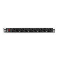 Miniatura 1 de REGLETA LANBERG 1U 16A 9X SCHUKO RACK 19" 3M NEGRO