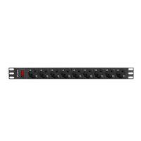 Miniatura 2 de REGLETA LANBERG 1U 16A 9X SCHUKO RACK 19" 3M NEGRO