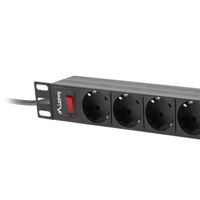 Miniatura 4 de REGLETA LANBERG 1U 16A 9X SCHUKO RACK 19" 3M NEGRO