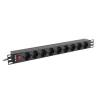 Miniatura 5 de REGLETA LANBERG 1U 16A 9X SCHUKO RACK 19" 3M NEGRO