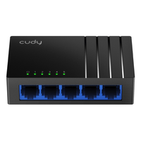 Miniatura 1 de SWITCH 5 PUERTOS 10/100/1000 CUDY GS105D NEGRO