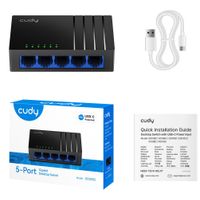 Miniatura 6 de SWITCH 5 PUERTOS 10/100/1000 CUDY GS105D NEGRO