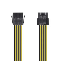 Miniatura 2 de Aisens A131-0419 Cable Alimentación 8pin hembra a 4+4pin macho 0.3m negro amarillo