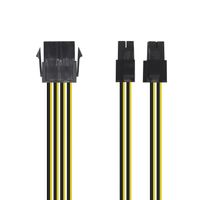 Miniatura 3 de Aisens A131-0419 Cable Alimentación 8pin hembra a 4+4pin macho 0.3m negro amarillo