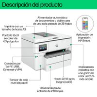 Miniatura 7 de HP OfficeJet Pro Multifunción A3Wifi Thermal Inkjet Dúplex Impresora multifunción HP OfficeJet Pro 9730e de formato ancho, Color, Impresora para Ofici