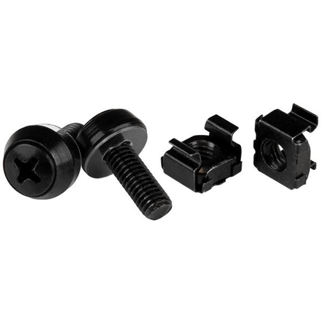 M6 Screws+Cage Nuts - 50 Pack Black - Imagen 1 de 2 M6 Screws+Cage Nuts - 50 Pack Black - Imagen 1 de 2