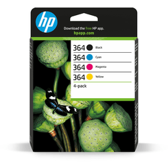 PACK COMBO CARTUCHOS HP 364 NEGRO, CYAN MAGENTA Y AMARILLO