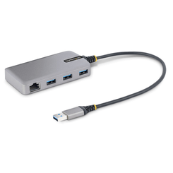 Hub Ladr n USB 3.0 5Gbps de 3 Puertos USB-A - Red Ethernet