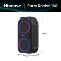Miniatura 3 de ALTAVOZ PORTATIL HISENSE PARTY ROCKER 160 2.0 160W BT USB NEGRO