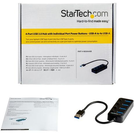 4-PORT USB 3.0 HUB - 4X USB-A WITH INDIVIDUAL ON/OFF SWITCH ES - Imagen 4 de 5 4-PORT USB 3.0 HUB - 4X USB-A WITH INDIVIDUAL ON/OFF SWITCH ES - Imagen 4 de 5