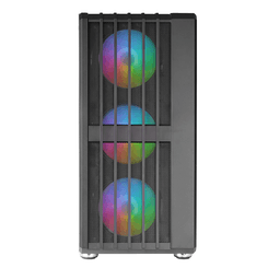 CAJA ATX SEMITORRE GAMING MARS GAMING MCVAULT FRONTAL NEGRO DE MALLA VERTICAL 4x120mm ARGB 3xPCI VER