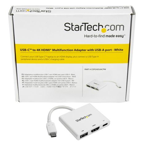 USB TYPE-C TO HDMI ADAPTER PD & USB PORT -USB-C 4K - WHI TE - Imagen 2 de 8 USB TYPE-C TO HDMI ADAPTER PD & USB PORT -USB-C 4K - WHI TE - Imagen 2 de 8