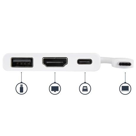 USB TYPE-C TO HDMI ADAPTER PD & USB PORT -USB-C 4K - WHI TE - Imagen 5 de 8 USB TYPE-C TO HDMI ADAPTER PD & USB PORT -USB-C 4K - WHI TE - Imagen 5 de 8